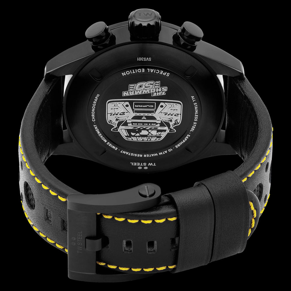 TW STEEL CORONEL WTCR THE SNOWMAN 50 SPECIAL EDITION SWISS VOLANTE WATCH SVS301 - BACK VIEW