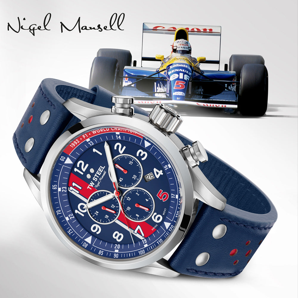 TW STEEL 1992 RED 5 NIGEL MANSELL FORMULA ONE LIMITED EDITION SWISS VOLANTE WATCH SVS307 - BEAUTY VIEW 2