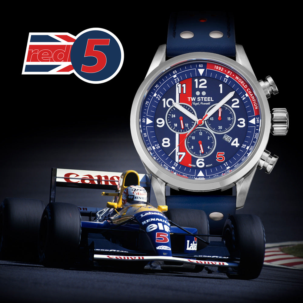 TW STEEL 1992 RED 5 NIGEL MANSELL FORMULA ONE LIMITED EDITION SWISS VOLANTE WATCH SVS307 - BEAUTY VIEW 3