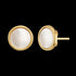 ENGELSRUFER GOLD MOTHER OF PEARL DISC STUD EARRINGS