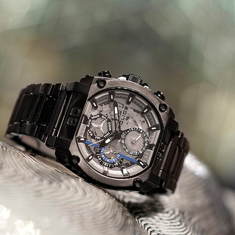 POLICE MEN'S NORWOOD ALL BLACK WATCH - LIFESTYLE VIEW 2