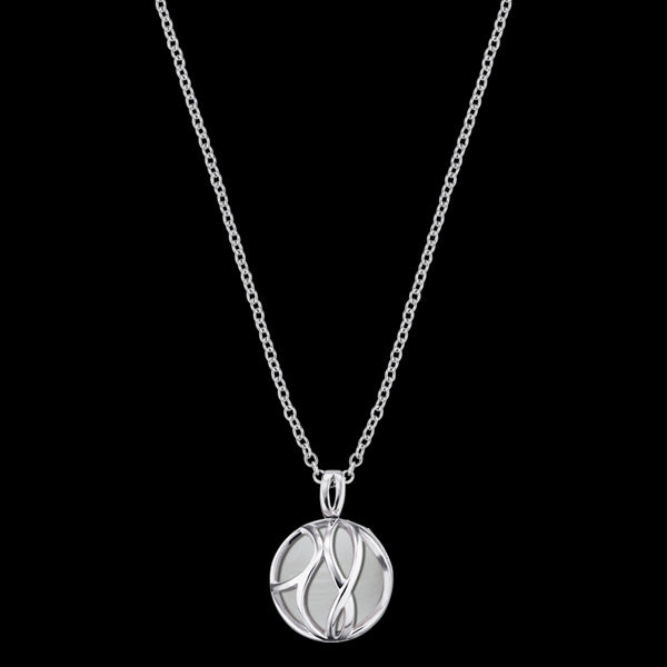 ENGELSRUFER SILVER LITTLE PARADISE LIGHT GREY PEARL NECKLACE