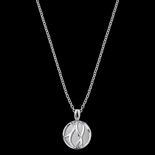ENGELSRUFER SILVER LITTLE PARADISE LIGHT GREY PEARL NECKLACE