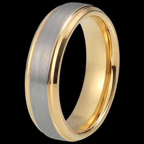 MAXIMAN PURITY GOLD 6MM MEN'S TUNGSTEN CARBIDE RING