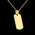 STAINLESS STEEL GOLD IP SMALL DOG TAG NECKLACE