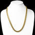 STAINLESS STEEL GOLD IP MEN'S CURB CHAIN 58CM NECKLACE - DISPLAY VIEW