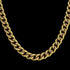 STAINLESS STEEL GOLD IP MEN'S CURB CHAIN 58CM NECKLACE