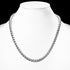 STAINLESS STEEL 6MM MEN'S ROUND BOX CHAIN 49CM NECKLACE | DISPLAY VIEW