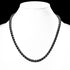 STAINLESS STEEL BLACK IP MEN'S ROUND BOX CHAIN 49CM NECKLACE | DISPLAY VIEW