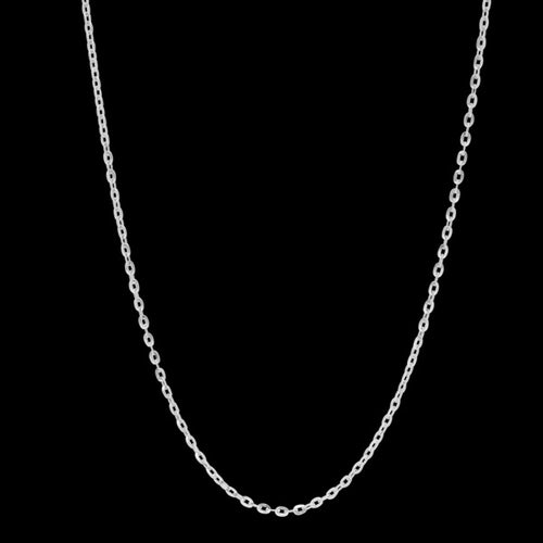 LUXXURY 2.5MM STERLING SILVER DIAMOND CUT ANCHOR CHAIN NECKLACE