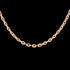 LUXXURY 2.5MM STERLING SILVER ROSE GOLD PLATE DIAMOND CUT ANCHOR CHAIN NECKLACE | CLOSE UP