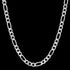 STERLING SILVER 6MM MEN'S 55CM FIGARO CHAIN NECKLACE