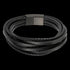 MAXIMAN CROSSFIRE MEN'S BLACK LEATHER BRACELET - TOP VIEW