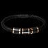 MAXIMAN TYCOON MEN'S BLACK LEATHER BRACELET - TOP VIEW