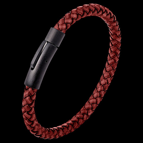 MAXIMAN TRAILBLAZER MEN'S RED RUST LEATHER BRACELET