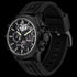 POLICE MEN'S LUANG BLACK SILICONE WATCH - TILT VIEW
