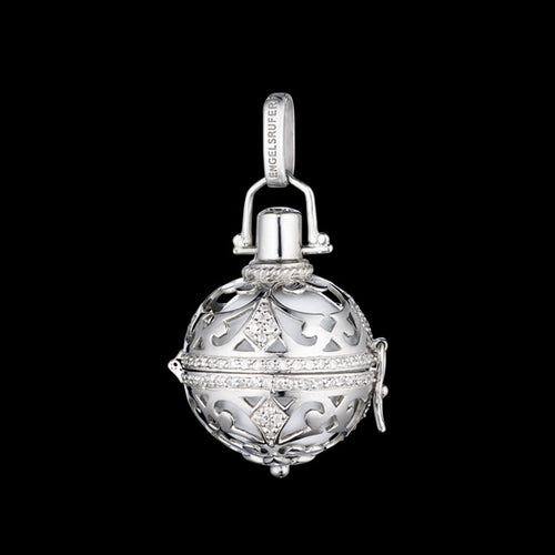 ENGELSRUFER SILVER MEDIUM CZ WHITE SOUNDBALL PENDANT