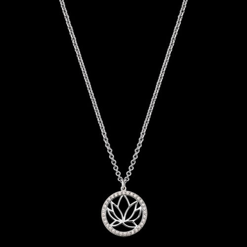LOTUS SILVER CZ CIRCLE NECKLACE | ENGELSRUFER AUSTRALIA