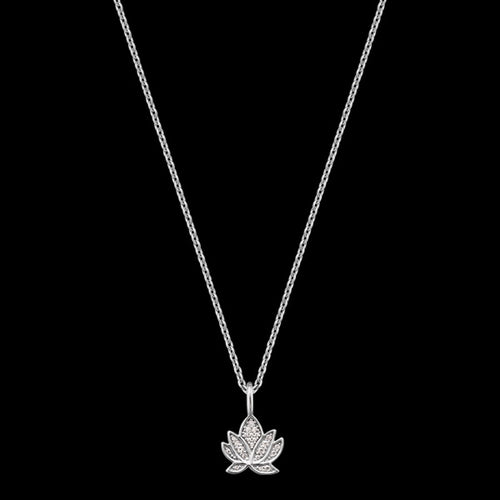 ENGELSRUFER SILVER LOTUS CZ NECKLACE