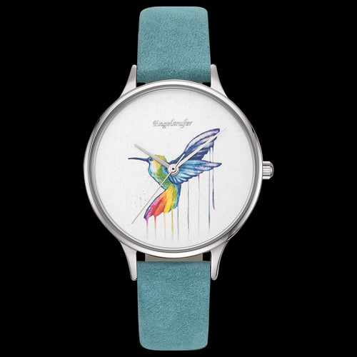 ENGELSRUFER HUMMINGBIRD PARADISE BLUE LEATHER WATCH