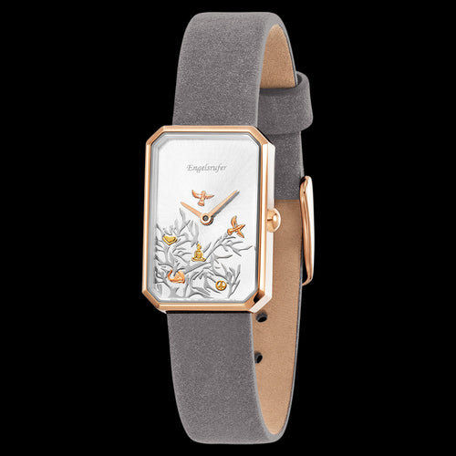 ENGELSRUFER TREE OF LIFE OBLONG ROSE GOLD WATCH - ANGLE VIEW