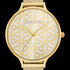 ENGELSRUFER FLOWER OF LIFE GOLD MESH WATCH - DIAL CLOSE-UP