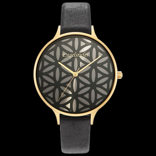 ENGELSRUFER FLOWER OF LIFE GOLD BLACK WATCH