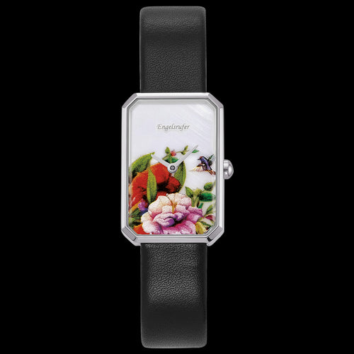 ENGELSRUFER ROMANTIC GARDEN SILVER OBLONG WATCH