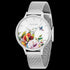 ENGELSRUFER ROMANTIC GARDEN SILVER MESH WATCH - ANGLE VIEW