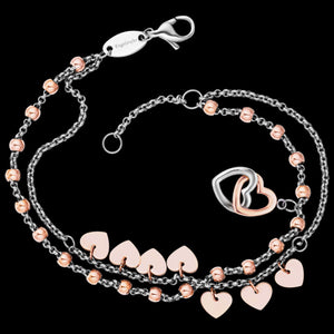 ENGELSRUFER STEEL BOHO HEARTS BRACELET