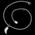 ENGELSRUFER STEEL WHITE ENAMEL ANGEL WING ANKLET