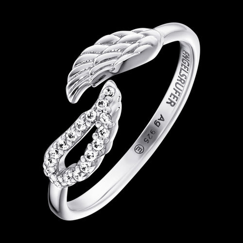 ENGELSRUFER SILVER DOUBLE CZ WING RING
