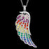 ENGELSRUFER SILVER RAINBOW WING CZ NECKLACE - CLOSE-UP