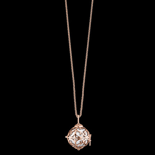 ENGELSRUFER ROSE GOLD WHITE SOUNDBALL EXTRA SMALL NECKLACE