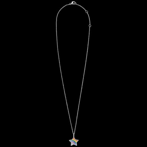 HERZENGEL CHILDREN'S STAR RAINBOW CZ ENAMEL NECKLACE - FULL VIEW