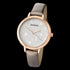SEKONDA LADIES ROSE GOLD GLITTER DIAL TAUPE LEATHER WATCH - TILT VIEW
