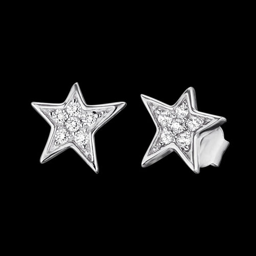 ENGELSRUFER SILVER STAR CZ EARRINGS