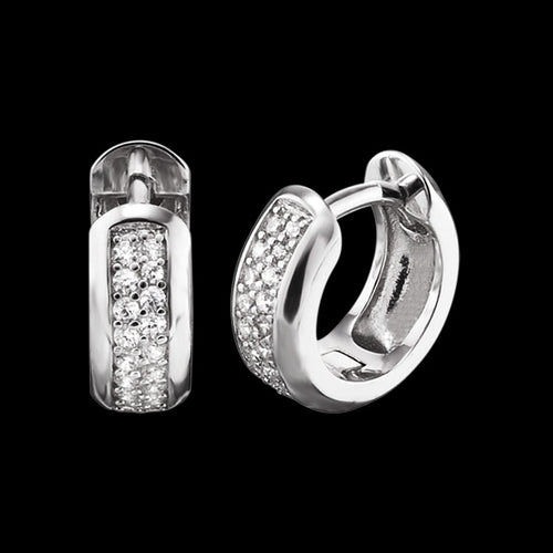 ENGELSRUFER SILVER ANNA 13MM HUGGIE CZ EARRINGS