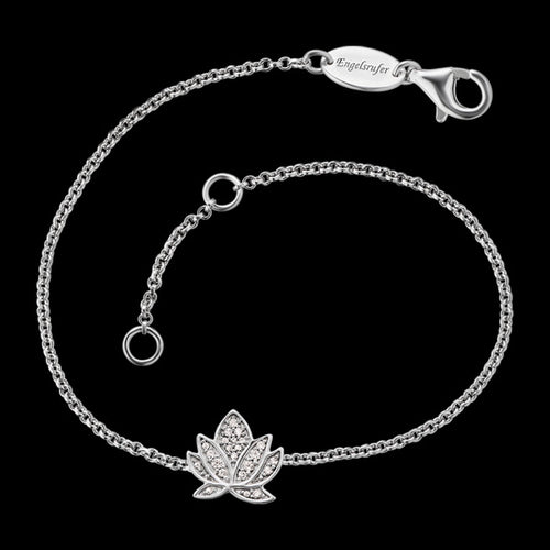 ENGELSRUFER SILVER LOTUS CZ BRACELET