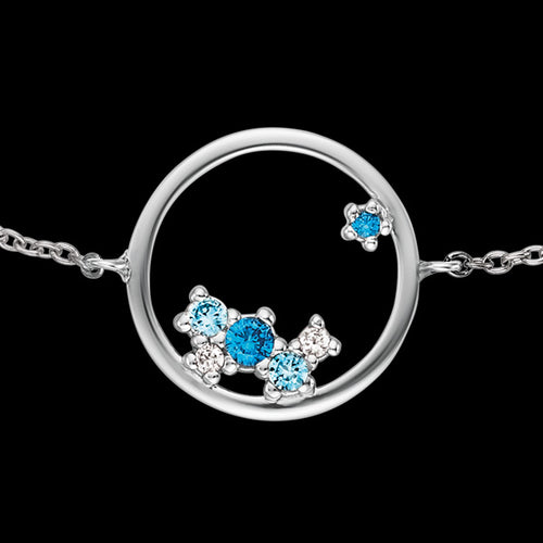 ENGELSRUFER SILVER COSMO CIRCLE BLUE CZ BRACELET - CLOSE-UP