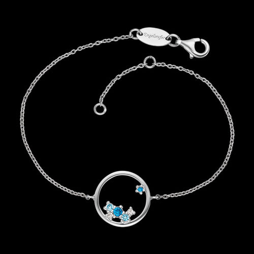 ENGELSRUFER SILVER COSMO CIRCLE BLUE CZ BRACELET