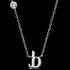 ENGELSRUFER SILVER LETTER B INITIAL CZ NECKLACE