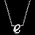 ENGELSRUFER SILVER LETTER E INITIAL CZ NECKLACE - CLOSE-UP