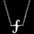 ENGELSRUFER SILVER LETTER F INITIAL CZ NECKLACE - CLOSE-UP