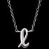 ENGELSRUFER SILVER LETTER L INITIAL CZ NECKLACE - CLOSE-UP