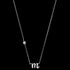 ENGELSRUFER SILVER LETTER M INITIAL CZ NECKLACE - LONG VIEW