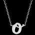 ENGELSRUFER SILVER LETTER O INITIAL CZ NECKLACE - CLOSE-UP