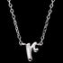 ENGELSRUFER SILVER LETTER R INITIAL CZ NECKLACE - CLOSE-UP