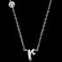 ENGELSRUFER SILVER LETTER R INITIAL CZ NECKLACE