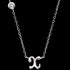 ENGELSRUFER SILVER LETTER X INITIAL CZ NECKLACE